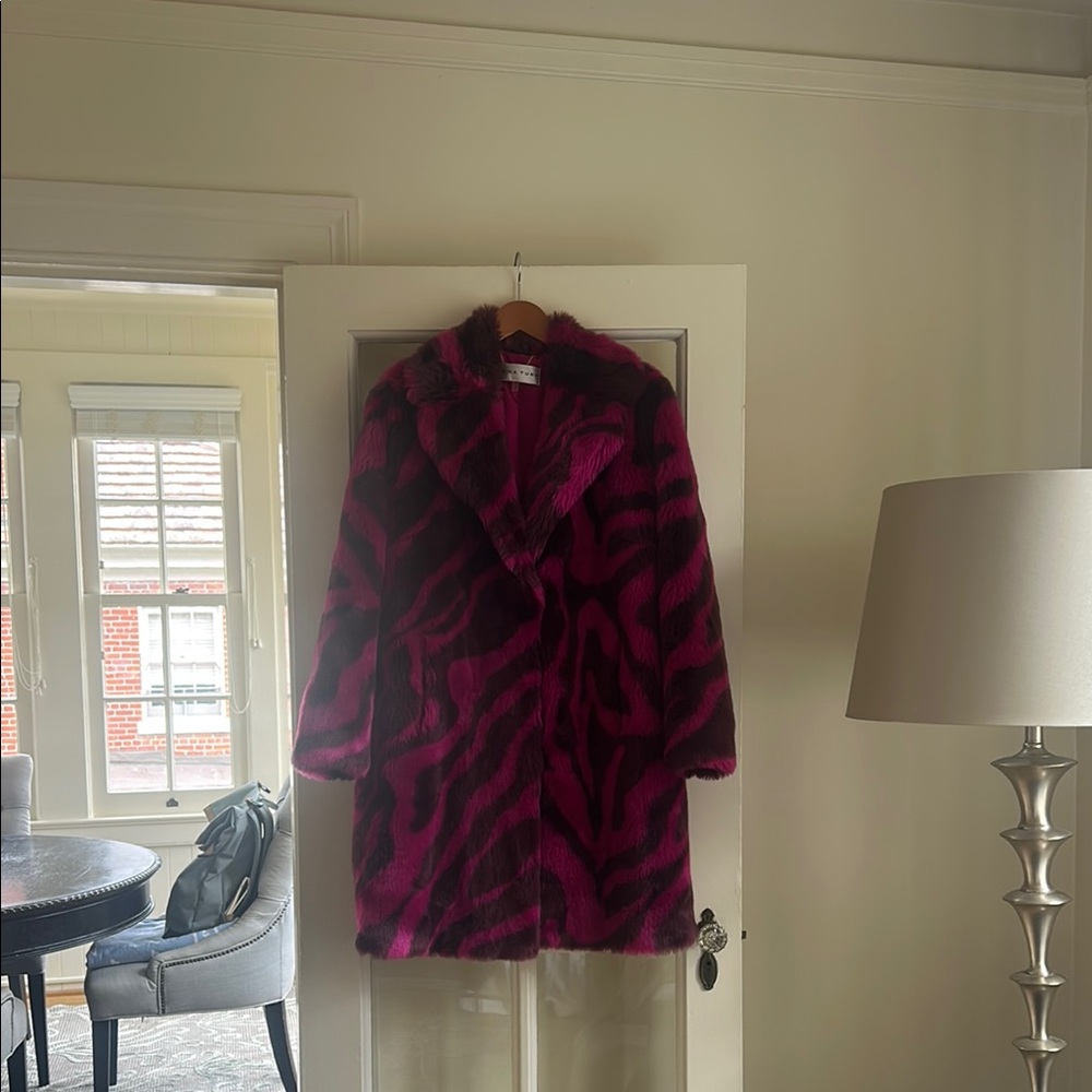 Pink and Black Zebra Print Coat